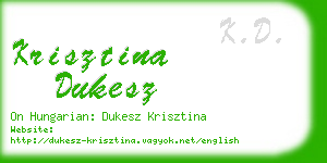 krisztina dukesz business card